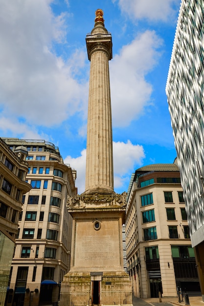 Londres Monument à la grande colonne de feu