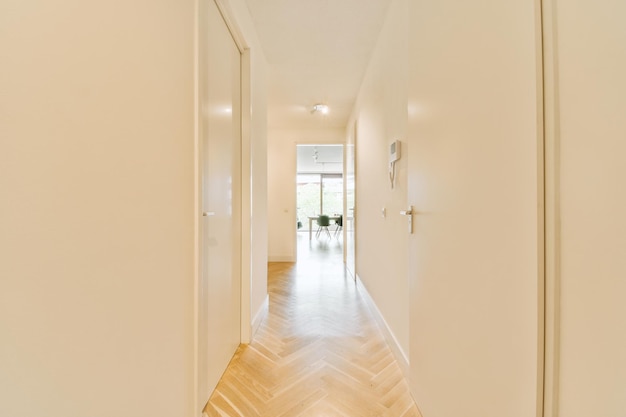 Long couloir dans un appartement moderne