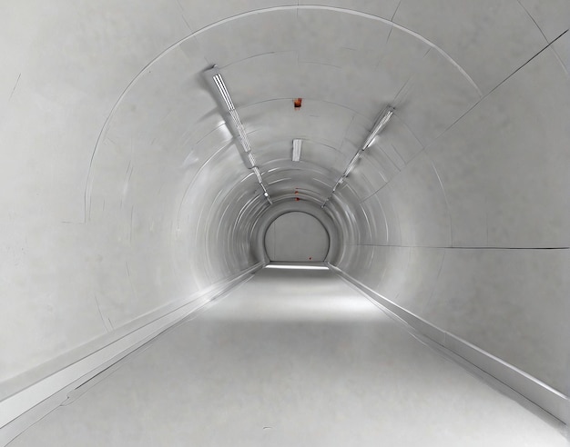 un long tunnel avec une lumière à la fin