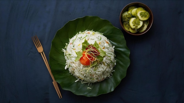 Le Lontong sayur ou gâteau de riz végétal est un riz traditionnel indonésien