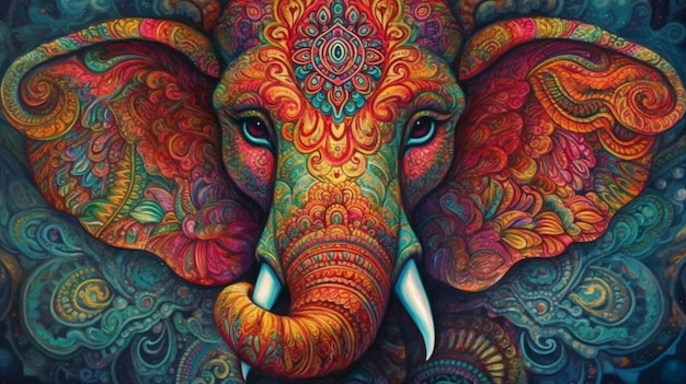 Lord Ganesha tel que représenté dans l'art GENERATE AI