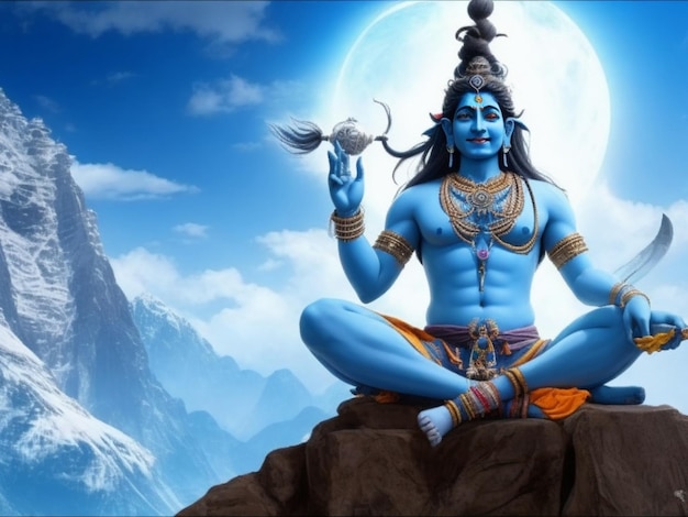 Lord Shiva avec la seigneuresse Generative AI