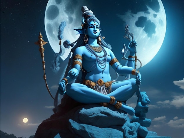 Lord Shiva avec la seigneuresse Generative AI