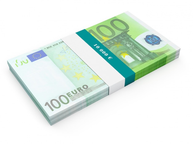 Lot de 100 billets en euros