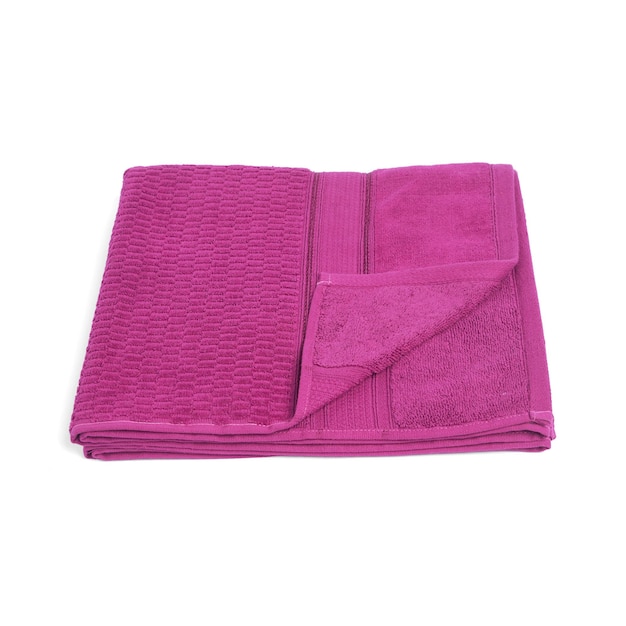 Lot de 3 serviettes violettes avec pochette