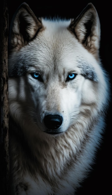 Le loup aux yeux bleus