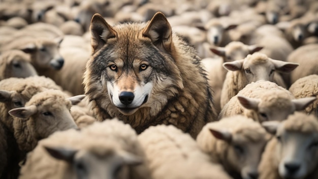 Le loup à la bergerie de moutons