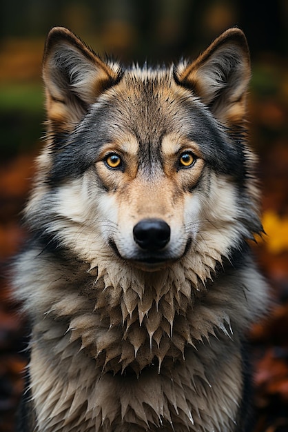 Un loup dans la nature.