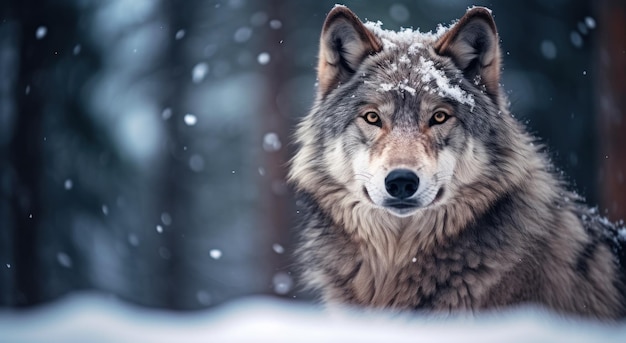 Un loup dans la neige