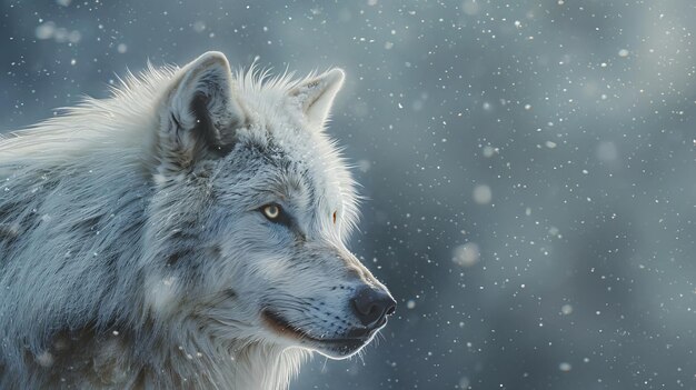 Le loup est un prédateur blanc en hiver.