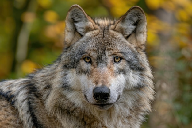 Loup gris Canis lupus Portrait d'un animal en captivité