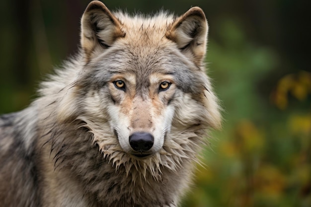 Loup gris à l'état sauvage