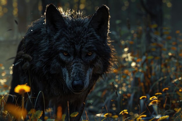 Le loup, le loup noir.