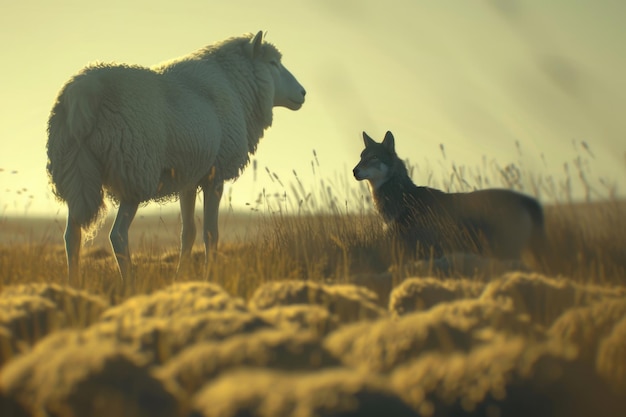 loup mouton et l'ombre du loup loup graphique Contept