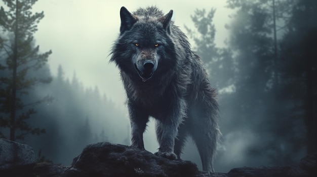 Le loup qui est le roi de la forêt