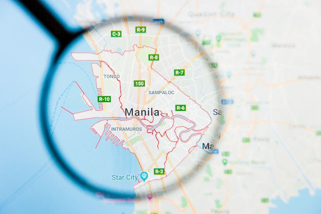 Loupe sur la carte des Philippines