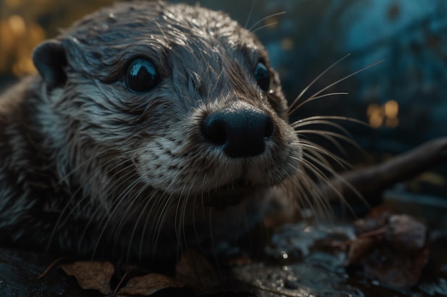 Une loutre de mer regarde la caméra.