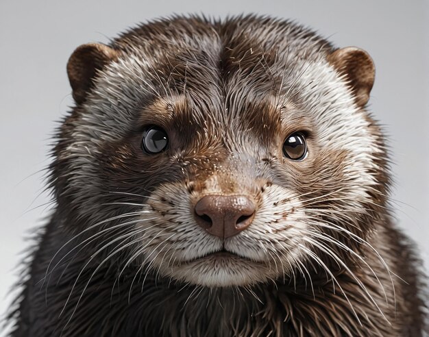 Photo une loutre mouillée