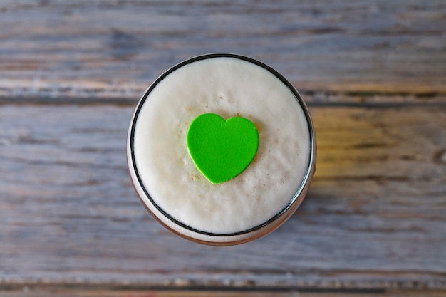 Love beer Verre à bière avec coeur vert