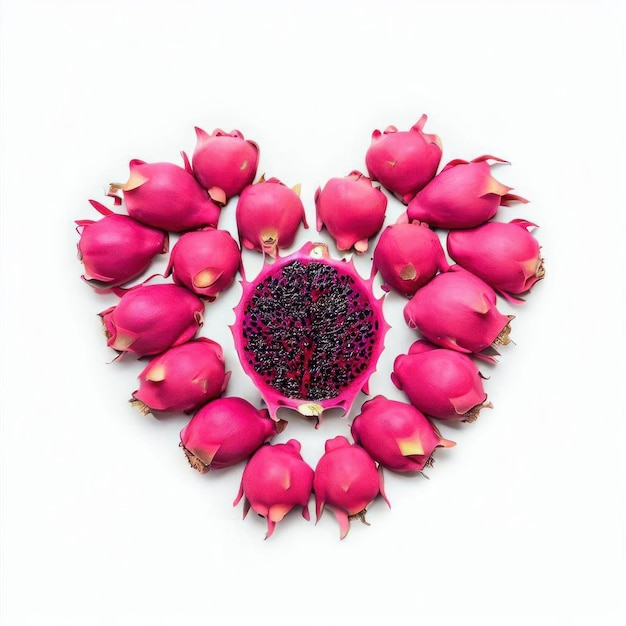 Love039s Artisan Dragon Fruit039s Chef-d'œuvre en forme de cœur par Generative AI