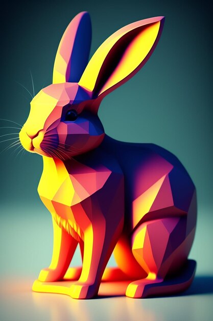 Photo low_poly_kawaii_rabbit_japan_1 jpg