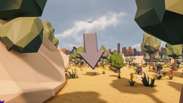 Low poly planète Terre fond de paysage blanc développement durable concept d'écologie rendu 3d