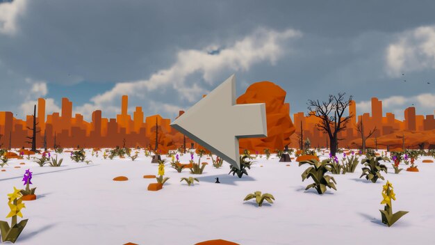 Low poly planète Terre fond de paysage blanc développement durable concept d'écologie rendu 3d