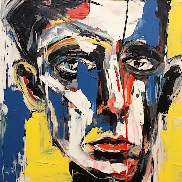 Lucas peint un portrait expressionniste coloré par John Bratby