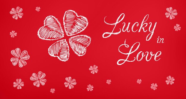 Lucky in Love bannière rouge