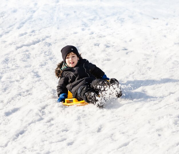 Luge en hiver