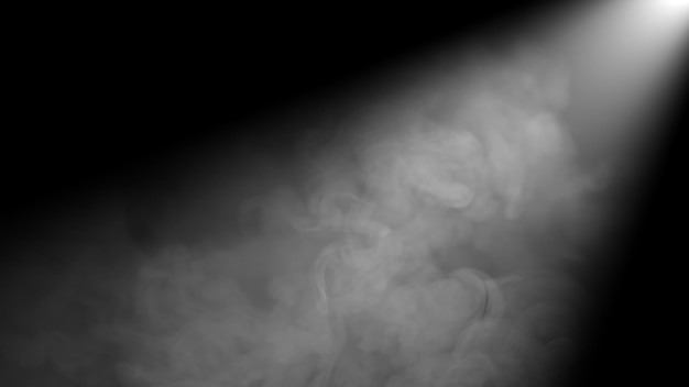 Lumière blanche avec fumée générée par ordinateur