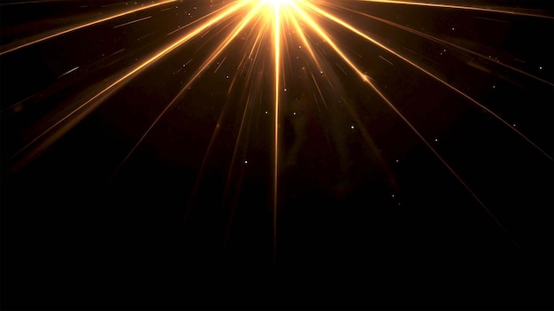 une lumière brillante brille dans l'obscurité