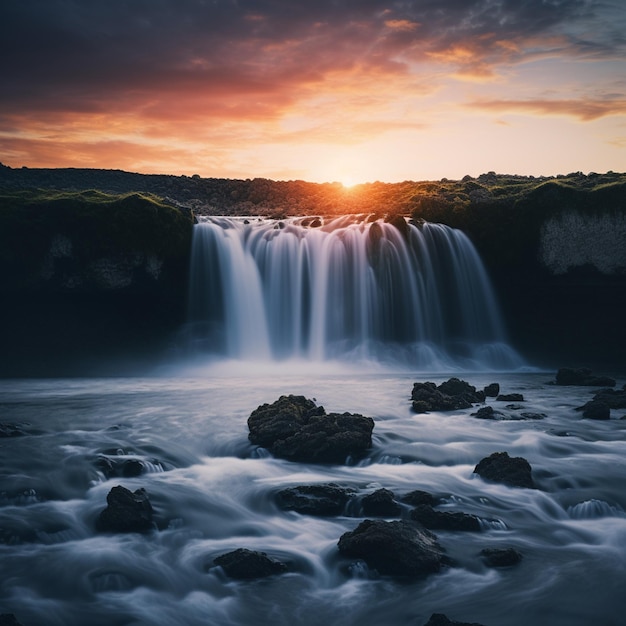 lumière dorée d'un coucher de soleil à couper le souffle