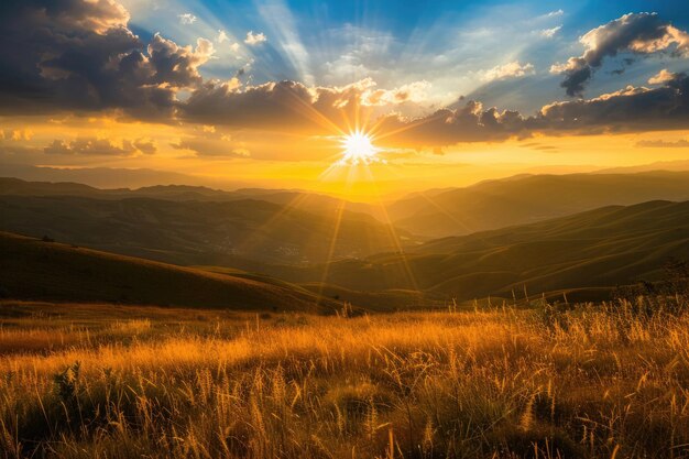 La lumière dorée du coucher de soleil apporte la chaleur