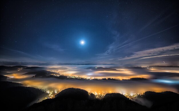 Photo lumière de l'espace de la ville 8k 2024