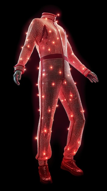 Photo lumière hyperréaliste néon 3d homme photographie de mode