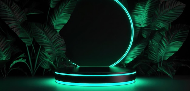 Une lumière led verte avec un dessus rond