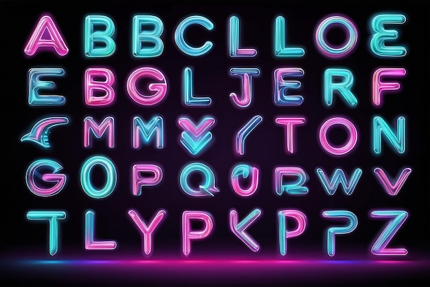 Lumière néon alphabet 3D police extra lumineuse contrôle exclusif de la couleur de l'échantillon