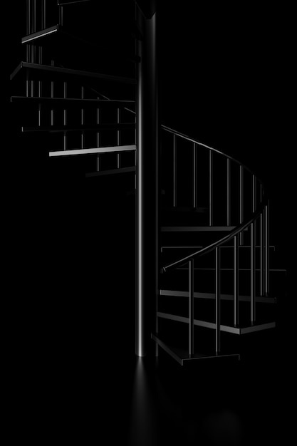 Lumière et ombre de l'escalier en colimaçon