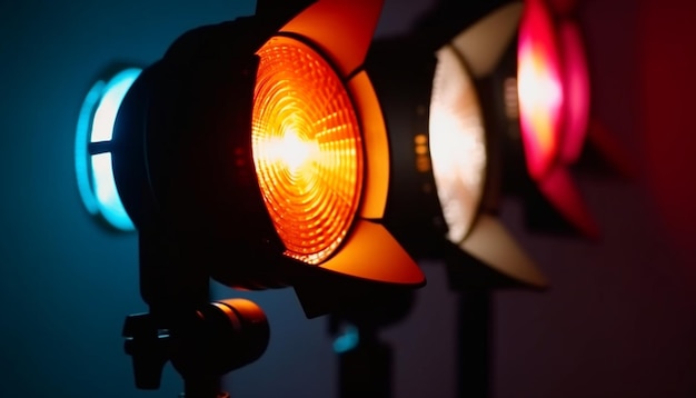 Photo une lumière de scène brillante déclenchant un événement d'arts de la scène dynamique généré par l'ia