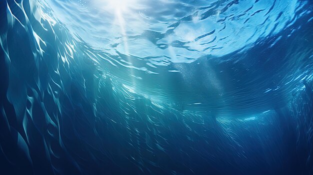 Photo lumière sous-marine de la mer