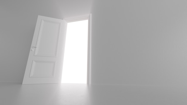 La lumière venant d'une porte ouverte