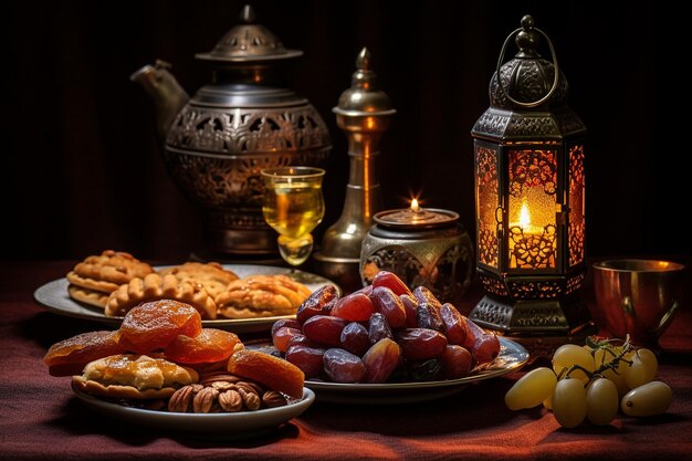 Lumières apaisantes Lanterne du Ramadan Calme