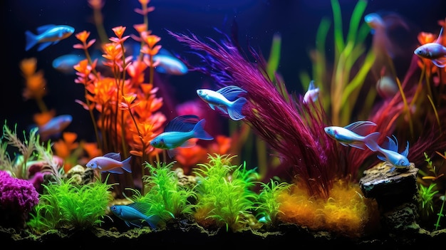 Lumières d'aquarium aquatique