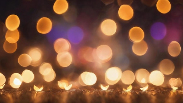 Les lumières Bokeh, l'effet de fond, le papier peint flou, les lumières de Noël floues.