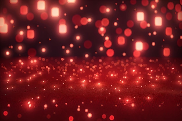 Des lumières Bokeh rouges rêveuses Aura de la Saint-Valentin