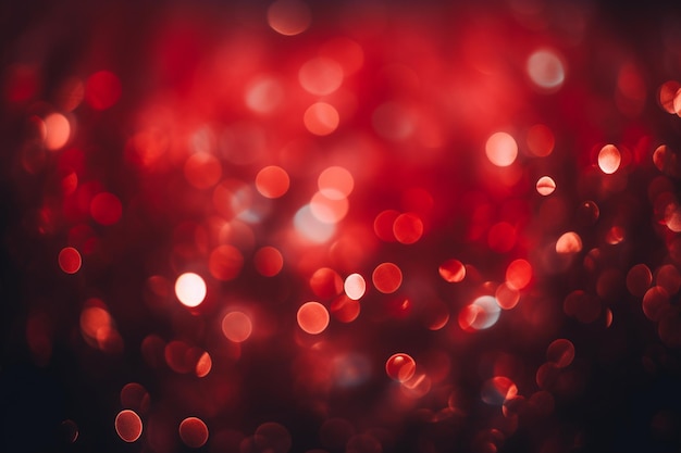 Les lumières bokeh rouges