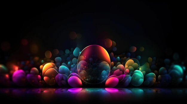 Lumières colorées abstraites Ai générative