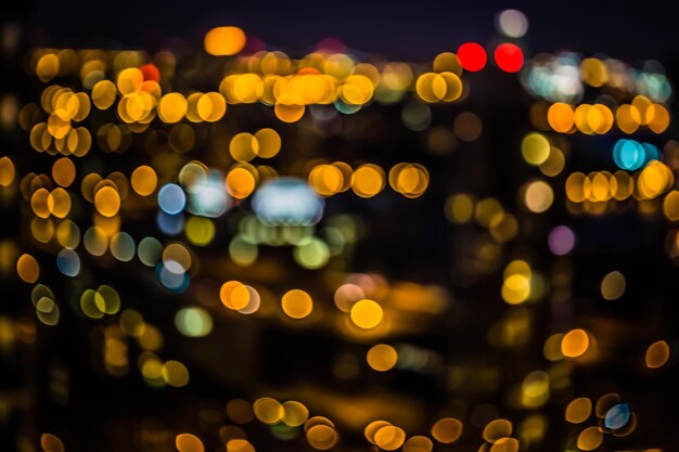 Photo lumières défocalisées la nuit