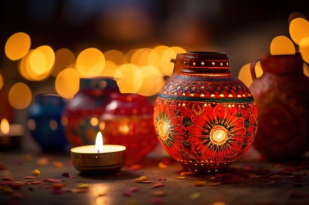 Lumières diwali joyeuses